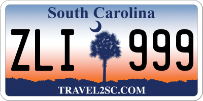 SC license plate ZLI999