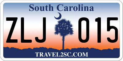 SC license plate ZLJ015