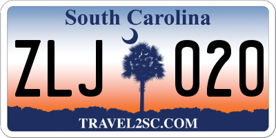 SC license plate ZLJ020