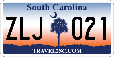 SC license plate ZLJ021
