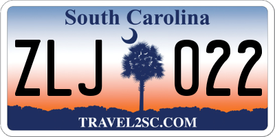 SC license plate ZLJ022