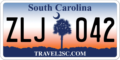 SC license plate ZLJ042
