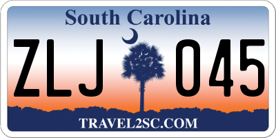 SC license plate ZLJ045