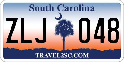 SC license plate ZLJ048