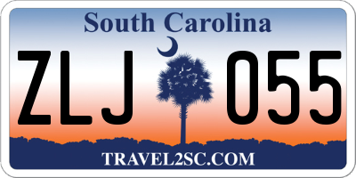 SC license plate ZLJ055