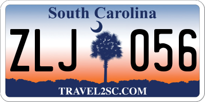 SC license plate ZLJ056