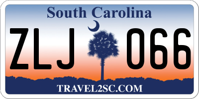 SC license plate ZLJ066
