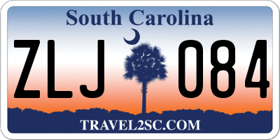 SC license plate ZLJ084