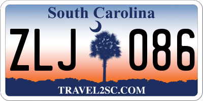 SC license plate ZLJ086