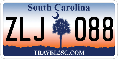 SC license plate ZLJ088