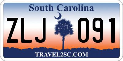 SC license plate ZLJ091