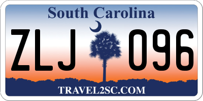 SC license plate ZLJ096