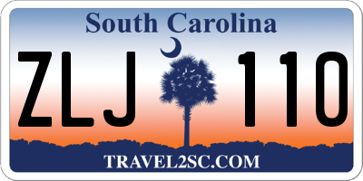 SC license plate ZLJ110