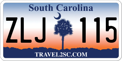 SC license plate ZLJ115