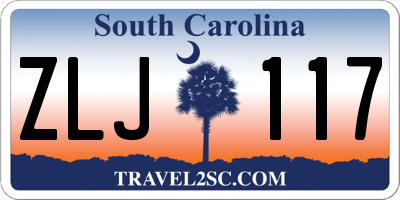 SC license plate ZLJ117