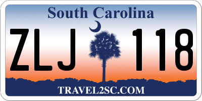 SC license plate ZLJ118