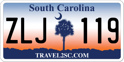 SC license plate ZLJ119