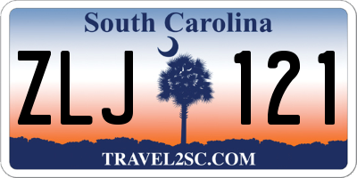 SC license plate ZLJ121