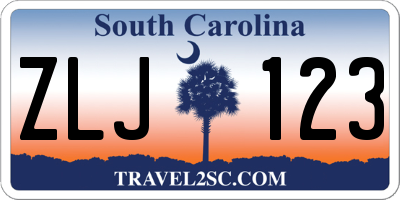 SC license plate ZLJ123