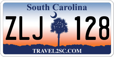 SC license plate ZLJ128