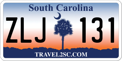 SC license plate ZLJ131