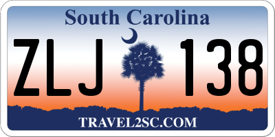 SC license plate ZLJ138