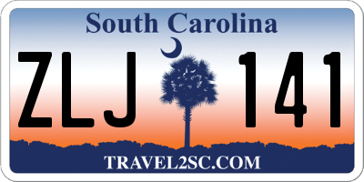 SC license plate ZLJ141