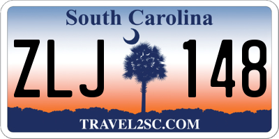 SC license plate ZLJ148