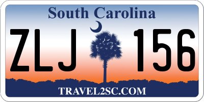 SC license plate ZLJ156