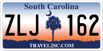 SC license plate ZLJ162