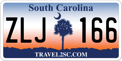 SC license plate ZLJ166