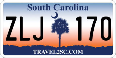 SC license plate ZLJ170