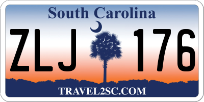 SC license plate ZLJ176