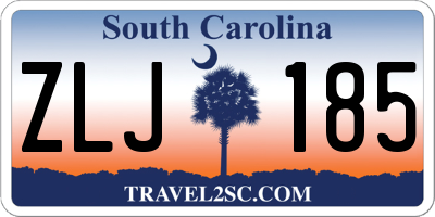 SC license plate ZLJ185