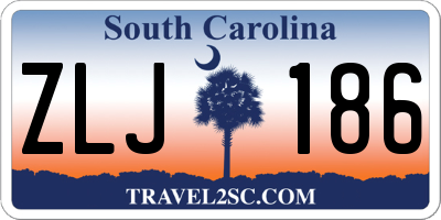 SC license plate ZLJ186