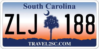 SC license plate ZLJ188