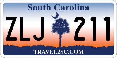 SC license plate ZLJ211