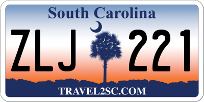 SC license plate ZLJ221