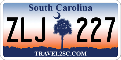 SC license plate ZLJ227