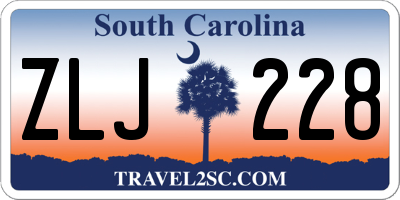 SC license plate ZLJ228