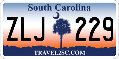 SC license plate ZLJ229