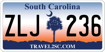 SC license plate ZLJ236