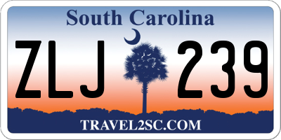 SC license plate ZLJ239