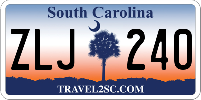 SC license plate ZLJ240