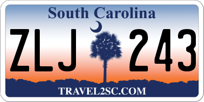 SC license plate ZLJ243