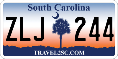 SC license plate ZLJ244