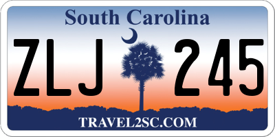 SC license plate ZLJ245