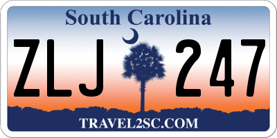 SC license plate ZLJ247