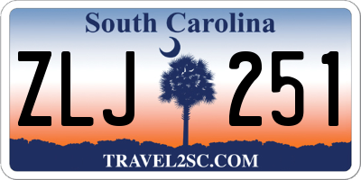 SC license plate ZLJ251