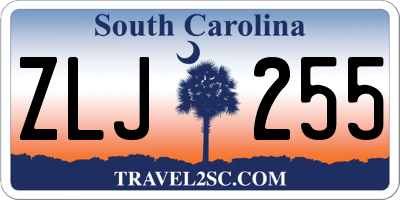 SC license plate ZLJ255